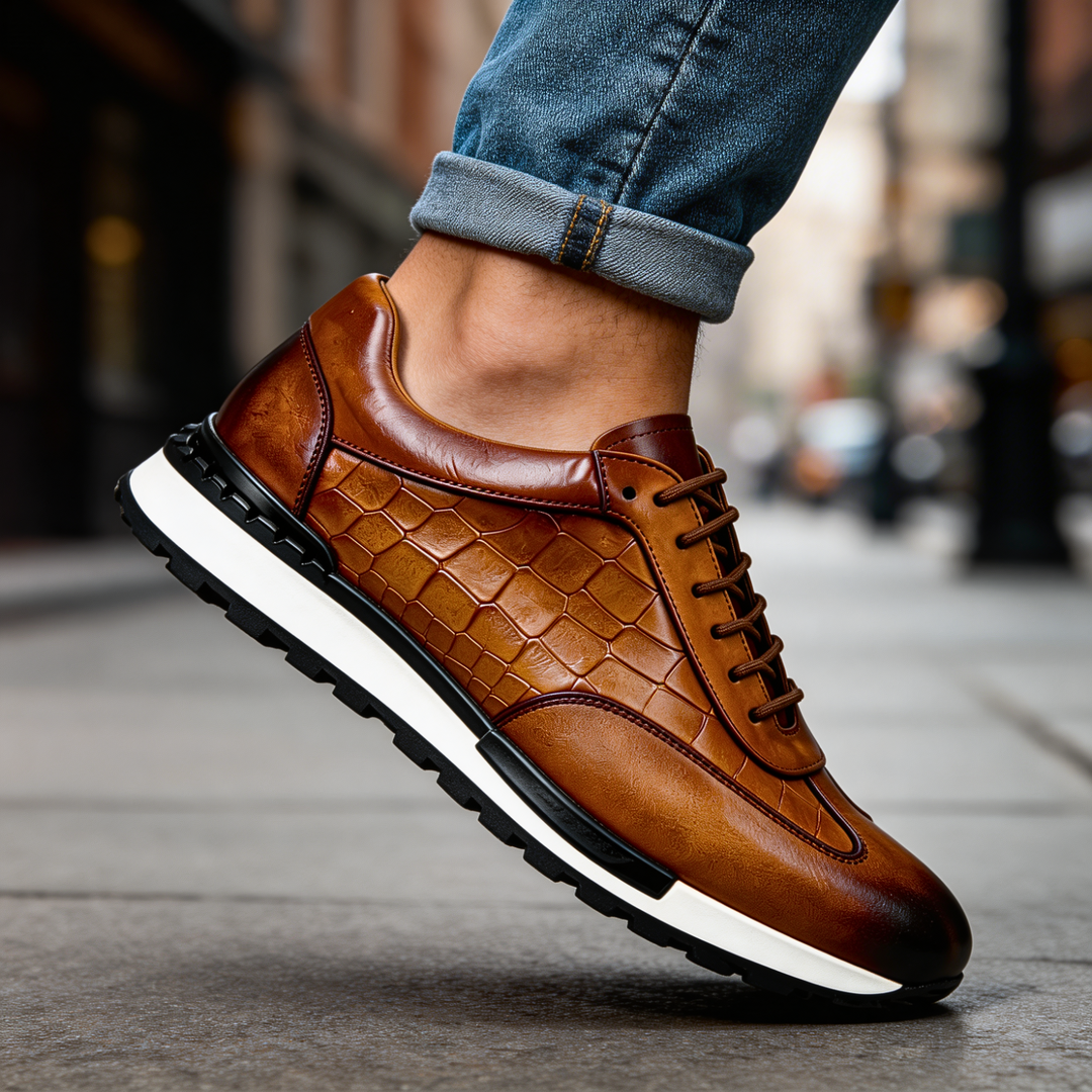 Hubert - Baskets en Cuir à Lacets