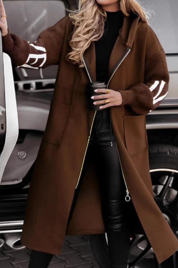Lysanne - Manteau Long À Capuche Et Poches