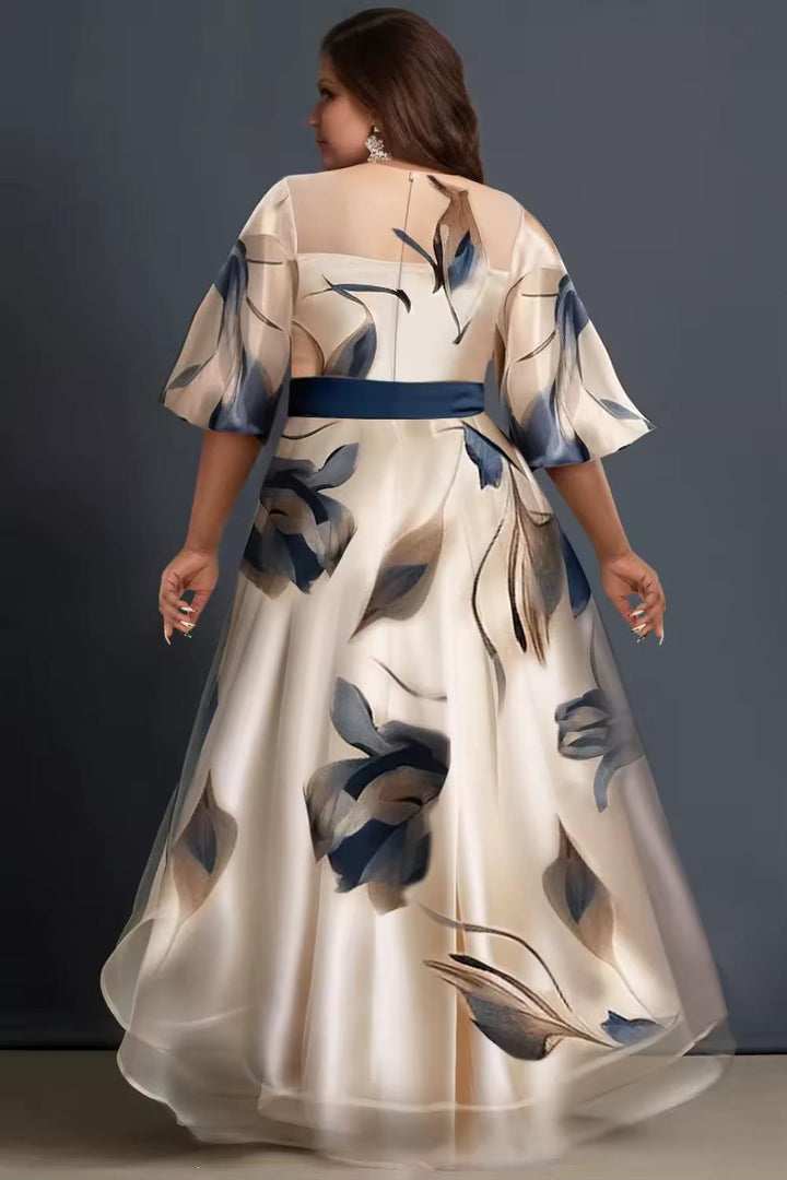 Lunara - Robe Longue en Mousseline À Imprimé Floral Fluide