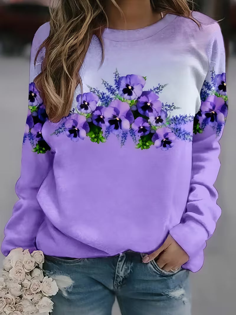 Elif - Sweat À Manches Longues À Imprimé Floral