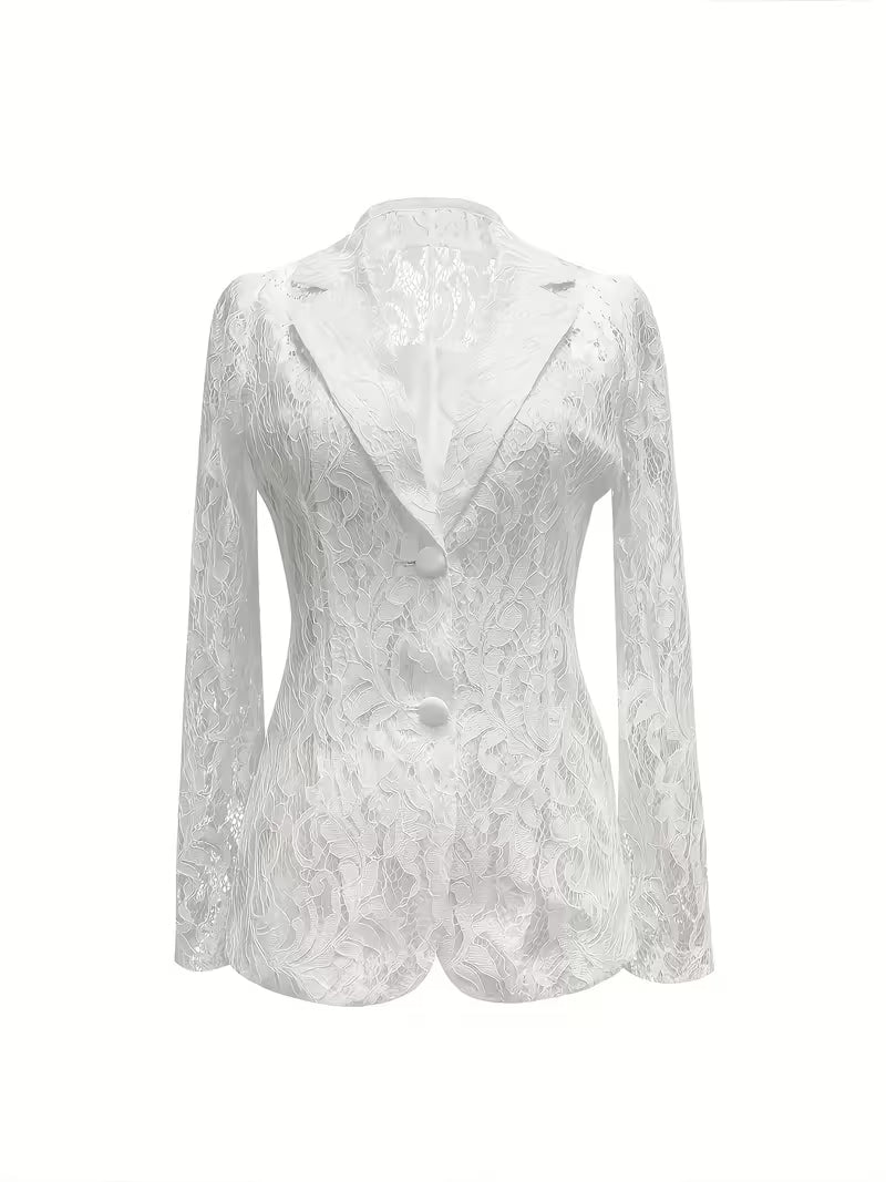 Kyliza - Blazer à Fleurs Doublé Printemps-été