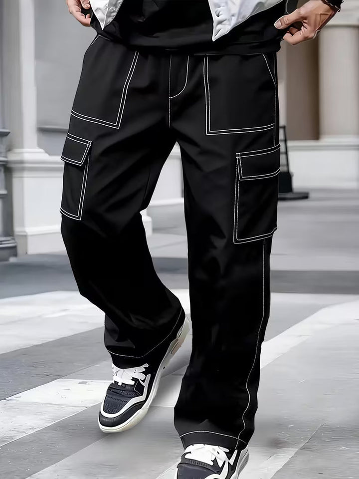 Jamein - Pantalon Cargo Avec Coutures Contrastées