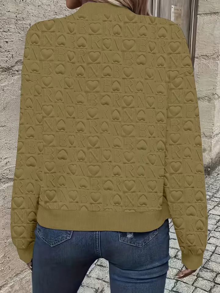 Lojina - Veste Zippée À Motif De Cœurs en Relief