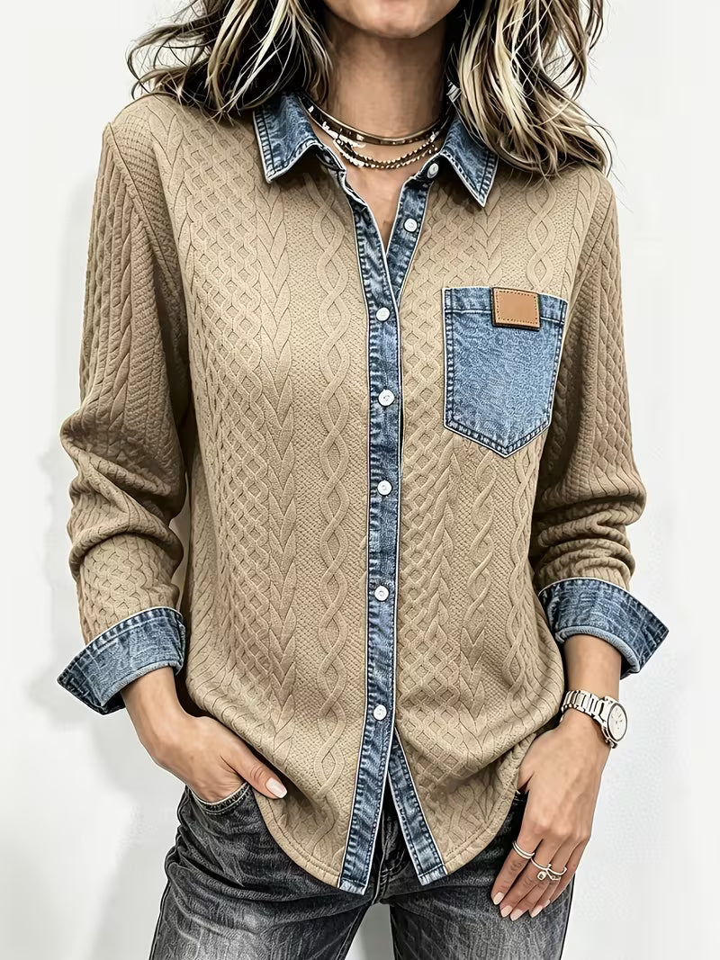 Leoora - Chemise À Manches Longues Et Poches Plaquées
