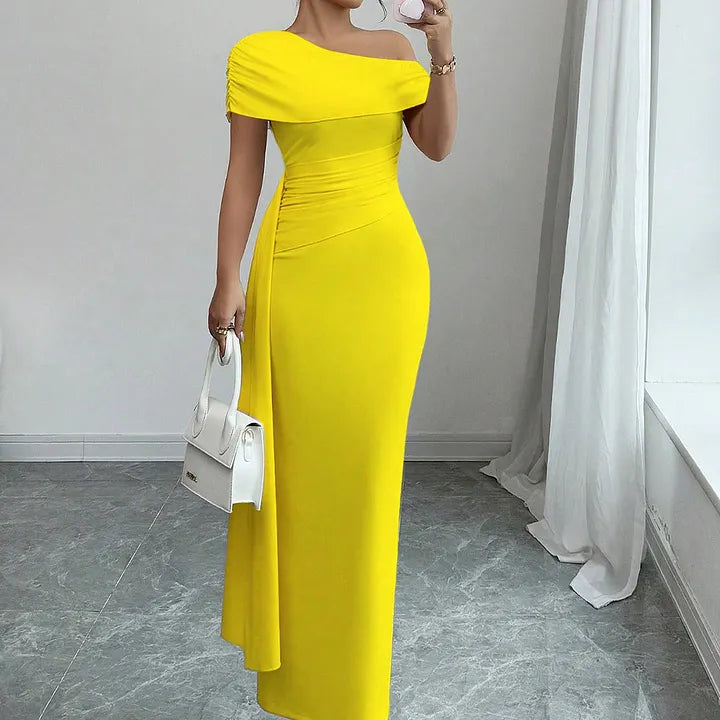 Lisete - Robe Longue Élégante À Une Épaule