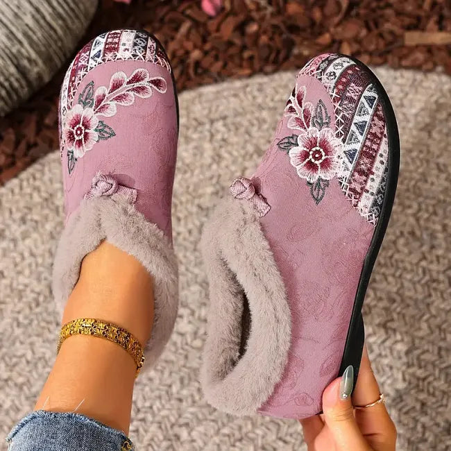 Dannelia - Chaussures Confortables en Fausse Fourrure