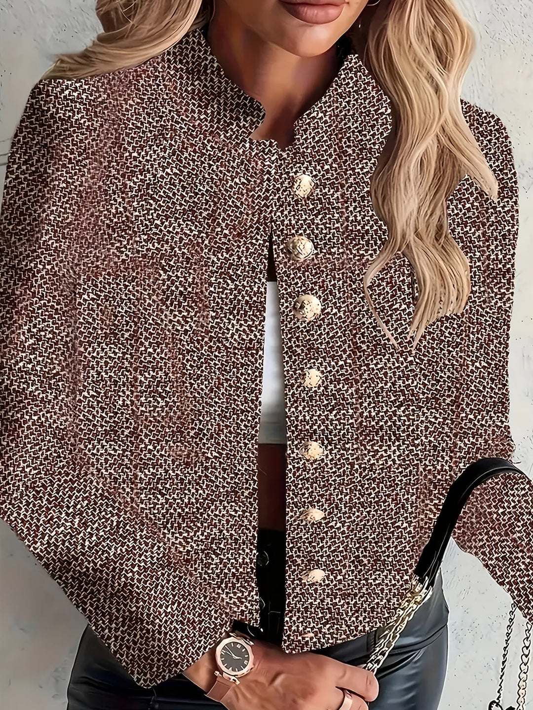 Aruzhan - Élégant Blazer À Manches Longues Avec Boutons