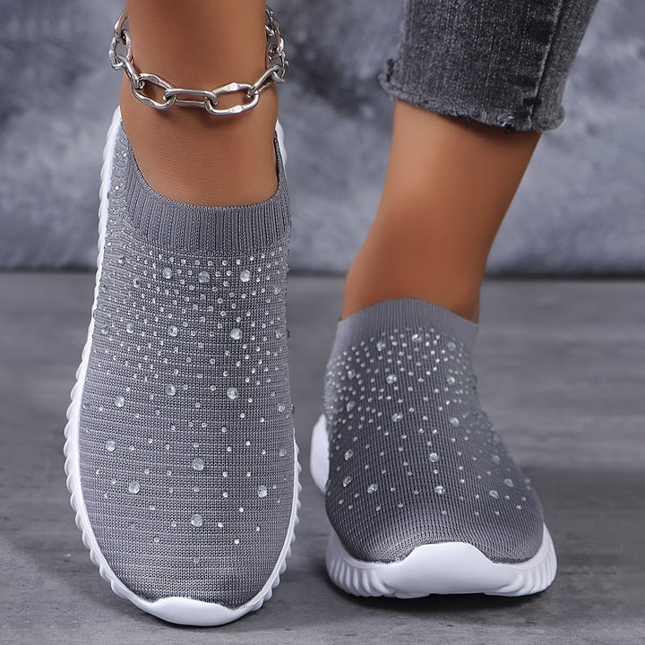 Elizaa - Baskets Confortables Ornées De Strass