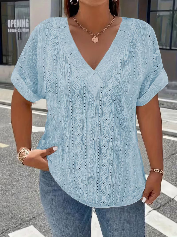 Maessen - T-Chemise à Manches Courtes Ajouré