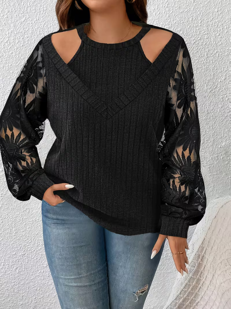 Suchinda - T-Chemise À Manches Longues À Lacets Double Épaisseur