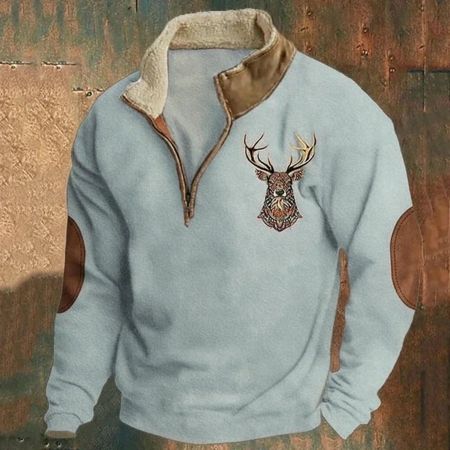 Nohan - Sweat-Chemise Élégant À Imprimé Cerf