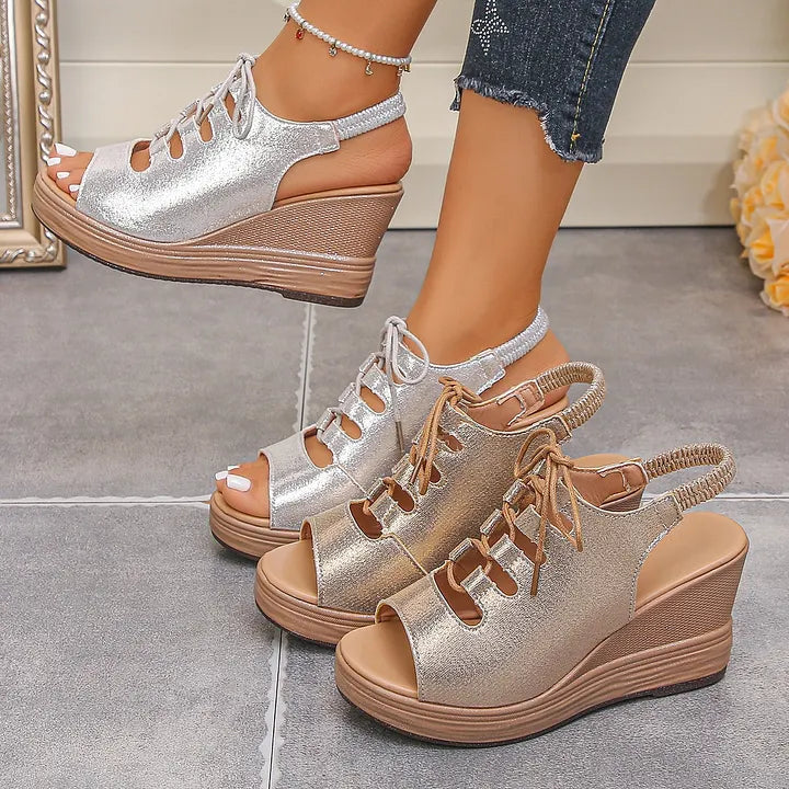 Eleaner - Sandales à Talons Compensés Confortables