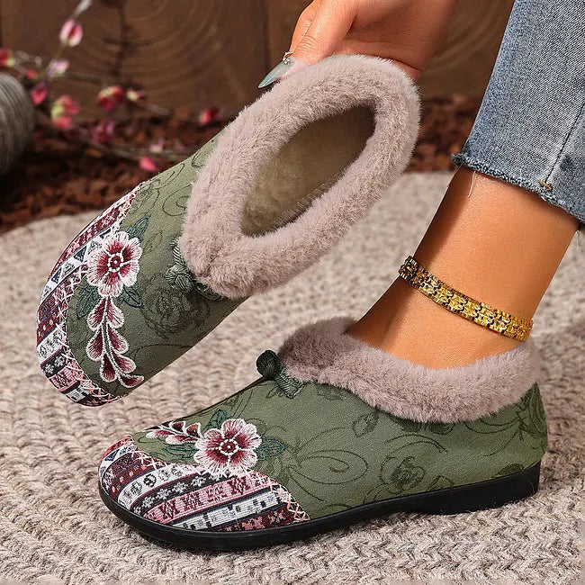 Dannelia - Chaussures Confortables en Fausse Fourrure