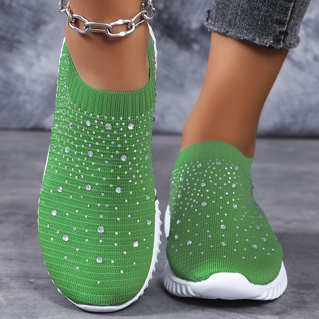Elizaa - Baskets Confortables Ornées De Strass