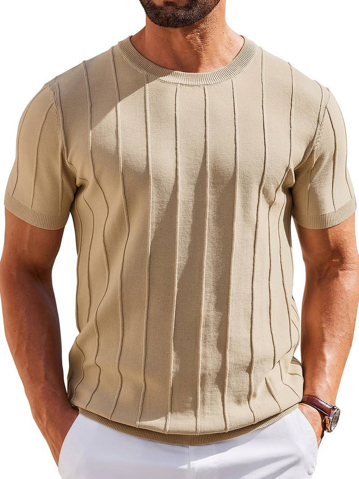 Sang - T-shirt D'été en Maille À Col Rond