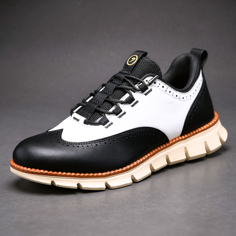 Heijnen - Baskets Brogues à Bout Golf en Cuir