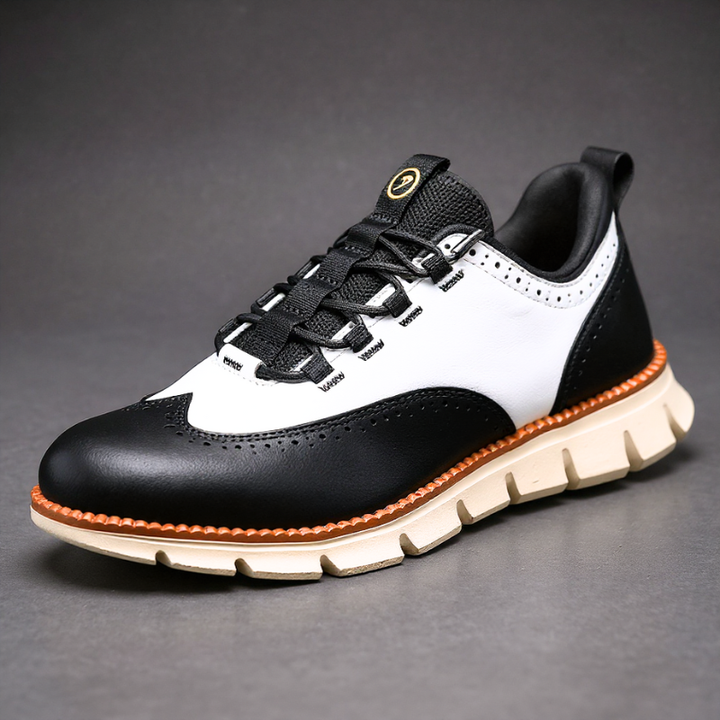 Heijnen - Baskets Brogues à Bout Golf en Cuir