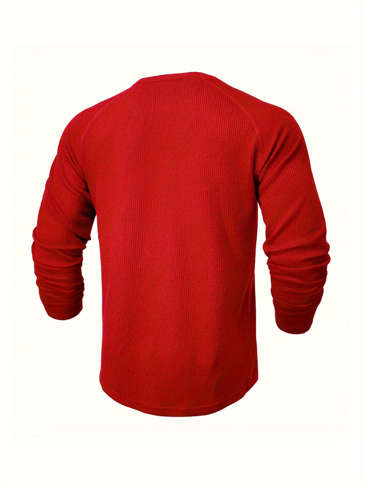 Jarik - T-shirt Henley À Manches Longues Texturé