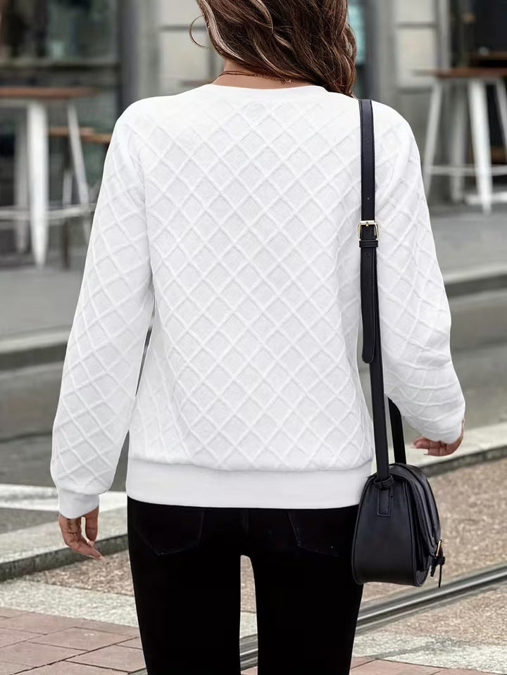 Juliet - Sweat Shirt à Manches Longues Texturé Avec Col Zippé