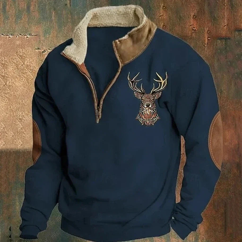 Nohan - Sweat-Chemise Élégant À Imprimé Cerf