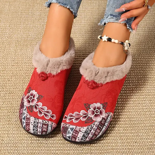 Dannelia - Chaussures Confortables en Fausse Fourrure