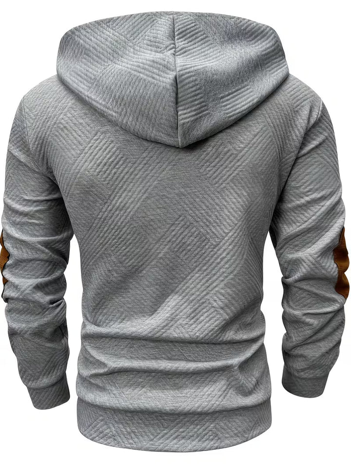 Alejandro - Sweat à Capuche Texturé Avec Renforts Contrastés Aux Coudes