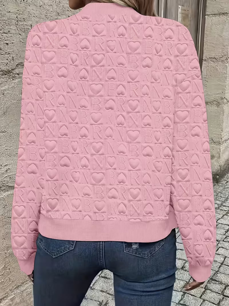 Lojina - Veste Zippée À Motif De Cœurs en Relief