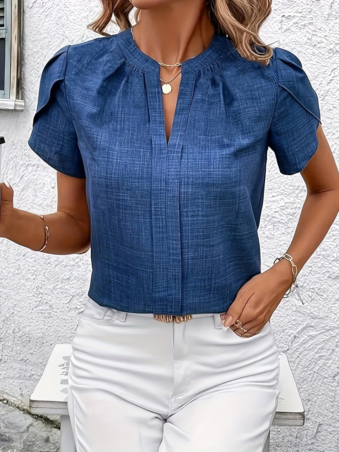 Kacey - T-shirt À Manches Courtes Et Col en V