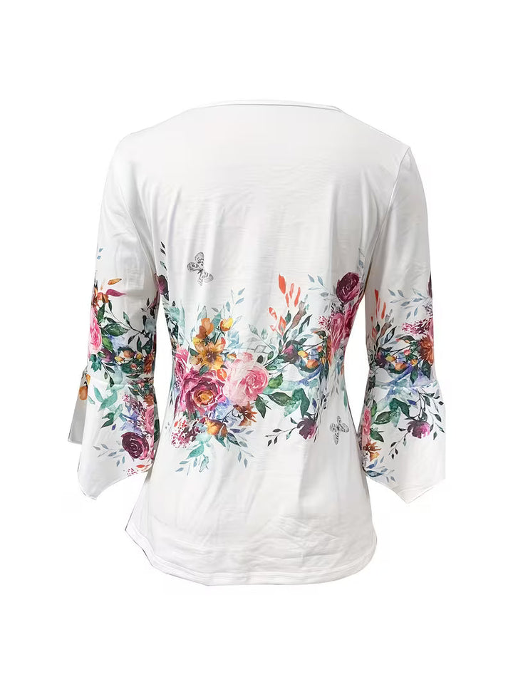 Judita - Chemisier À Imprimé Floral Et Encolure Crantée