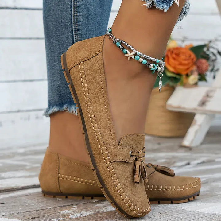 Patamon - Mocassins Confortables Ornés De Nœuds Vintage Tout Doux