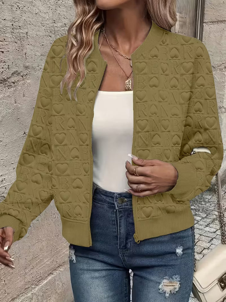 Lojina - Veste Zippée À Motif De Cœurs en Relief