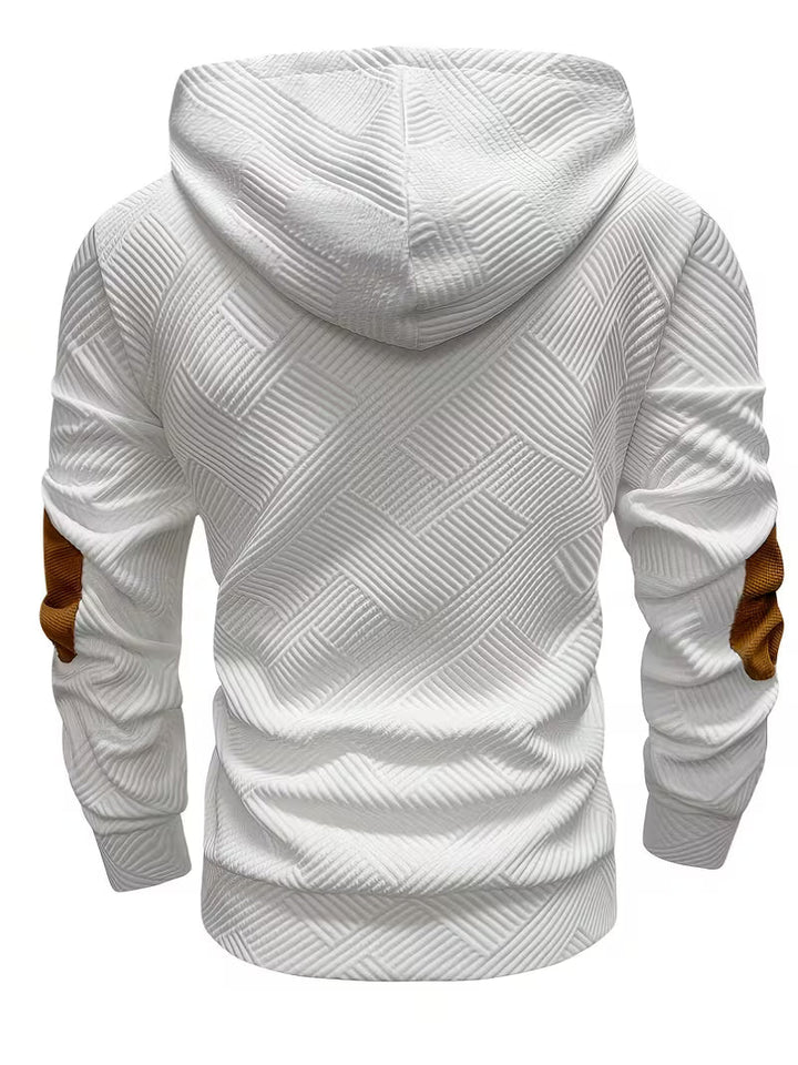 Alejandro - Sweat à Capuche Texturé Avec Renforts Contrastés Aux Coudes