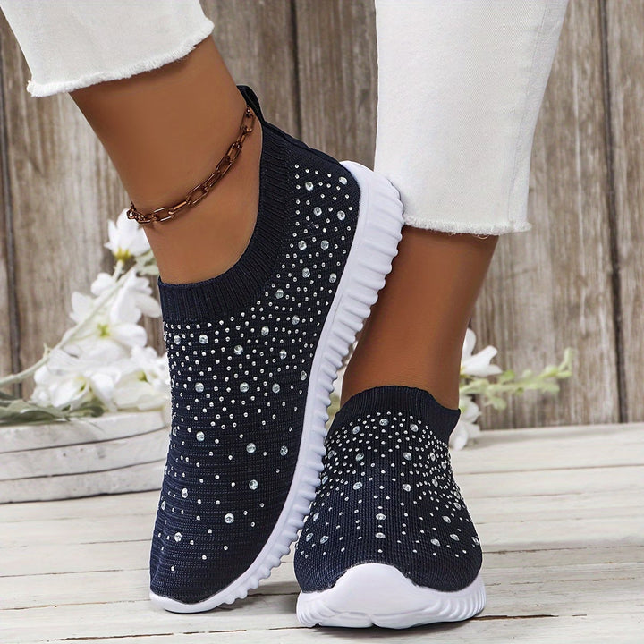 Elizaa - Baskets Confortables Ornées De Strass