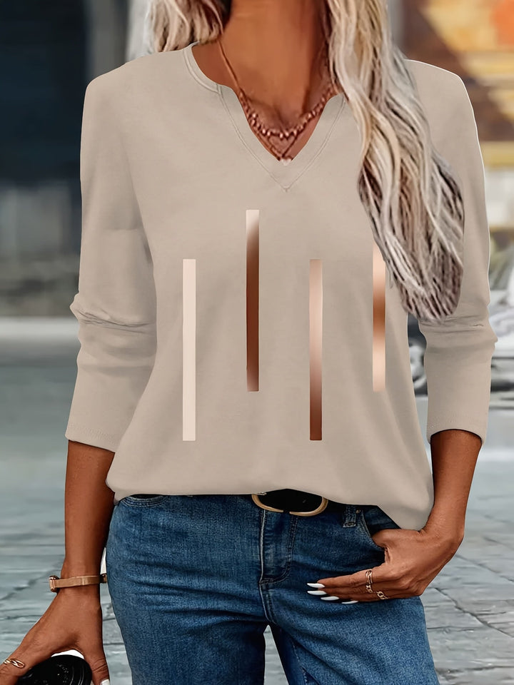 Ziqian - Chemise Imprimée Élégante À Manches Longues