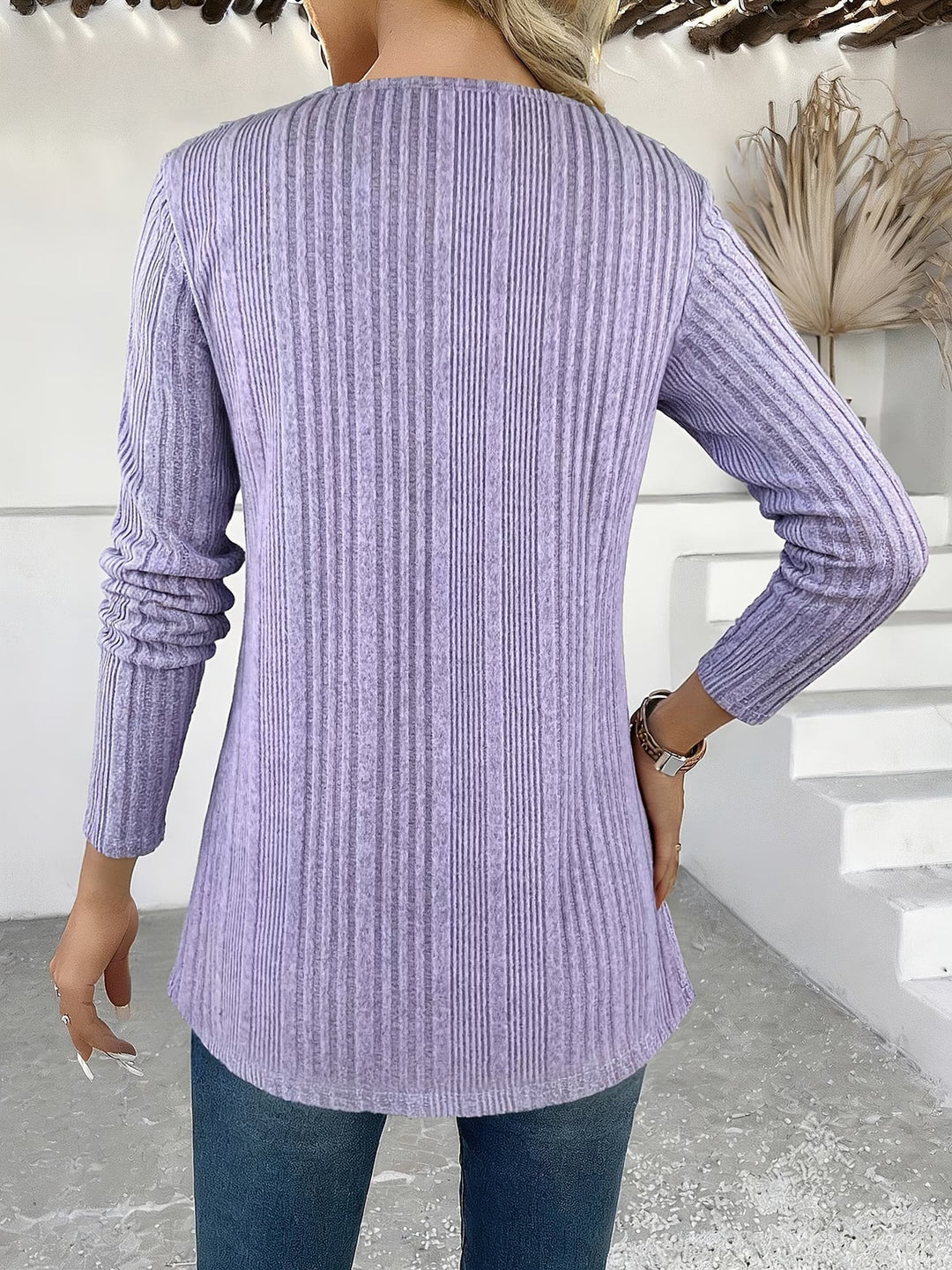 Lizeth - T-Chemise À Col Rond Et Manches Longues