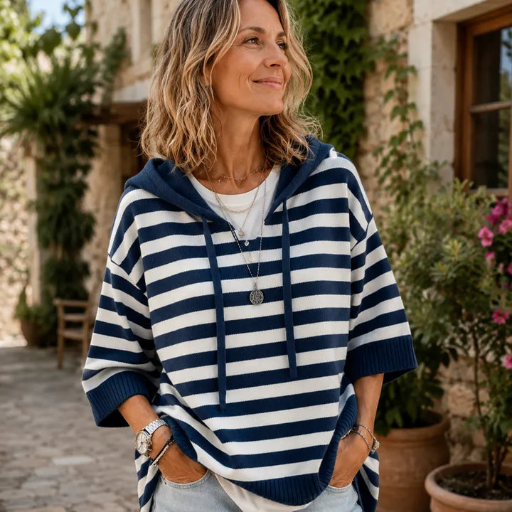 Kiera - Sweat À Capuche Oversize Rayé