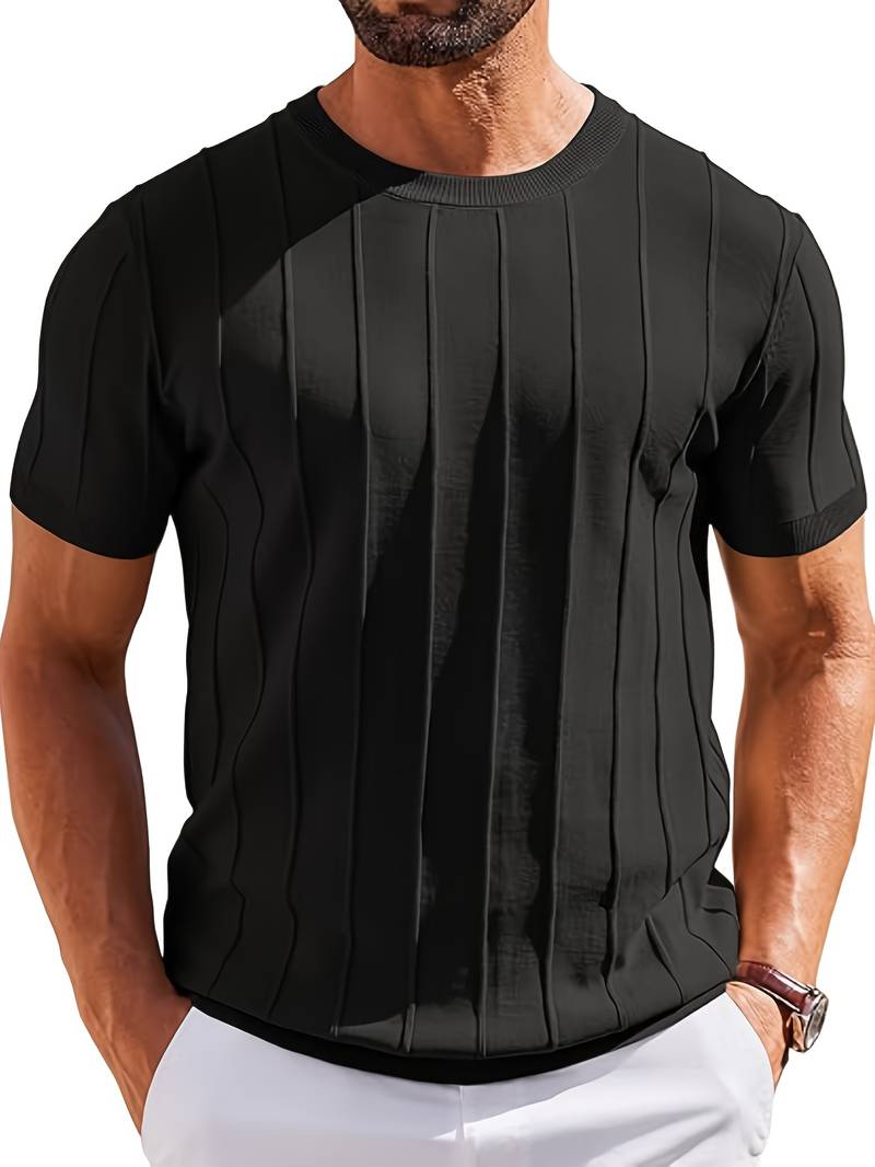 Sang - T-shirt D'été en Maille À Col Rond