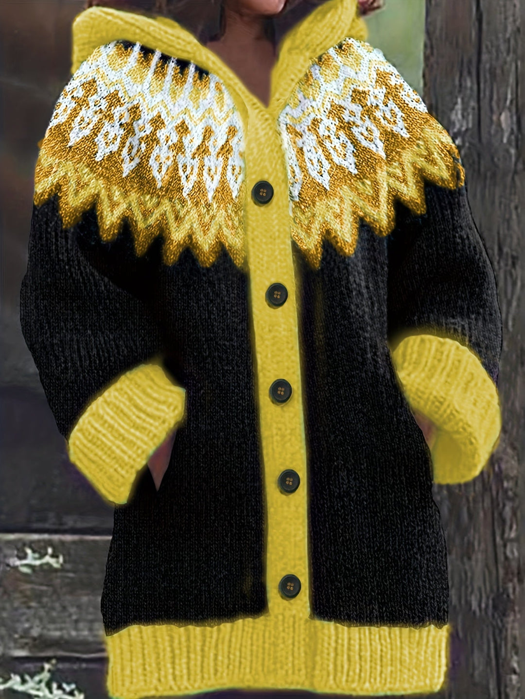 Gulnur - Pull D'hiver Élégant À Capuche Et Manches Longues
