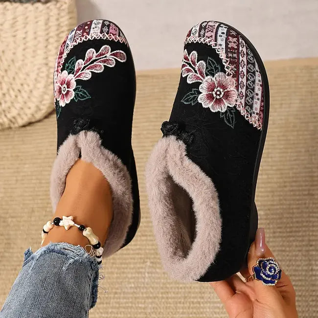 Dannelia - Chaussures Confortables en Fausse Fourrure