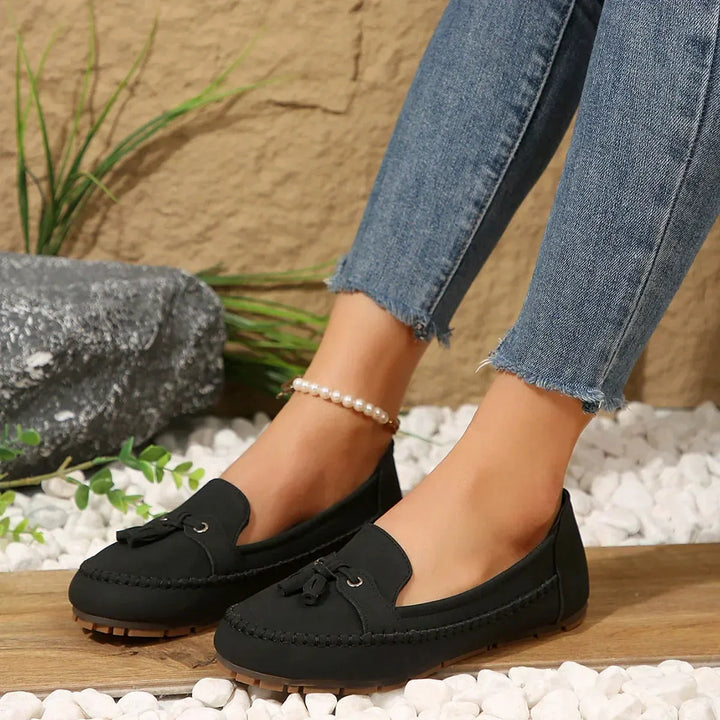 Patamon - Mocassins Confortables Ornés De Nœuds Vintage Tout Doux