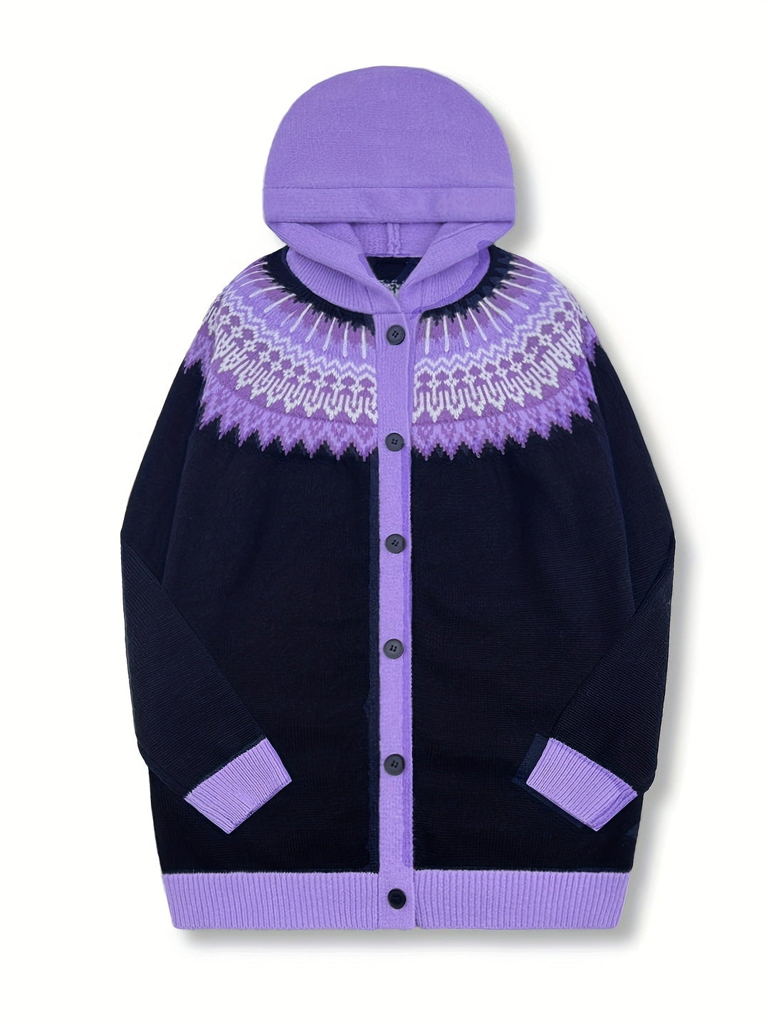 Gulnur - Pull D'hiver Élégant À Capuche Et Manches Longues