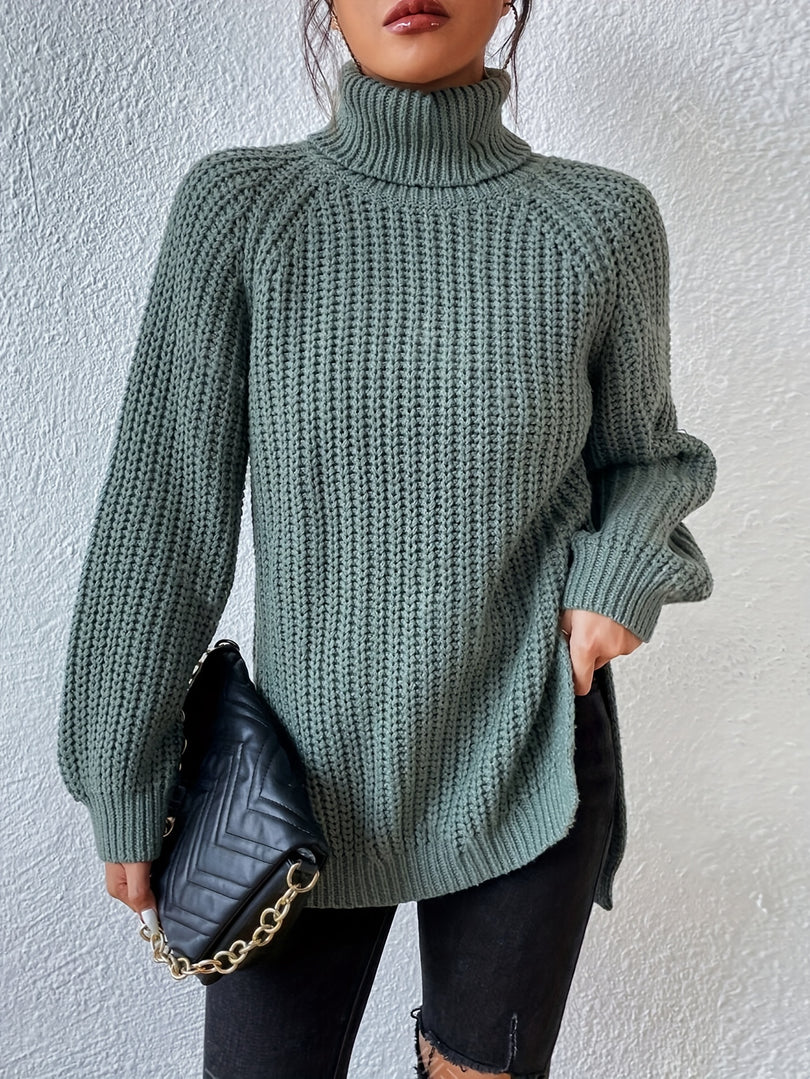 Felina - Pull À Col Roulé Et Manches Longues en Maille