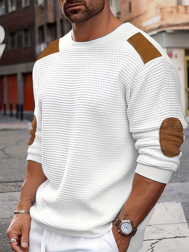Joaol - Sweat-Chemise Décontracté en Maille Gaufrée
