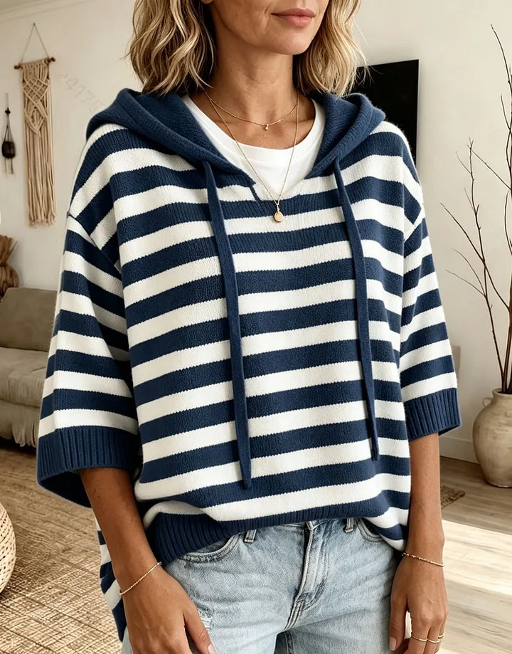 Kiera - Sweat À Capuche Oversize Rayé