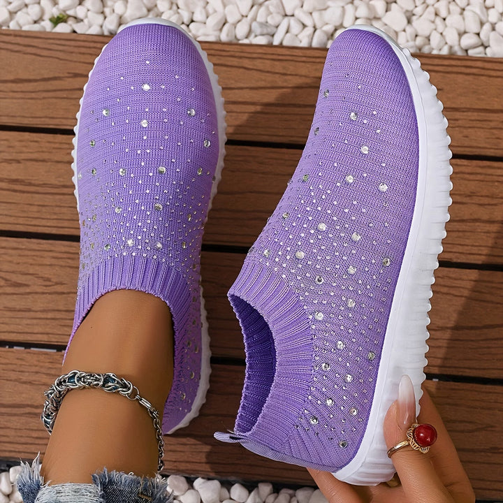 Elizaa - Baskets Confortables Ornées De Strass