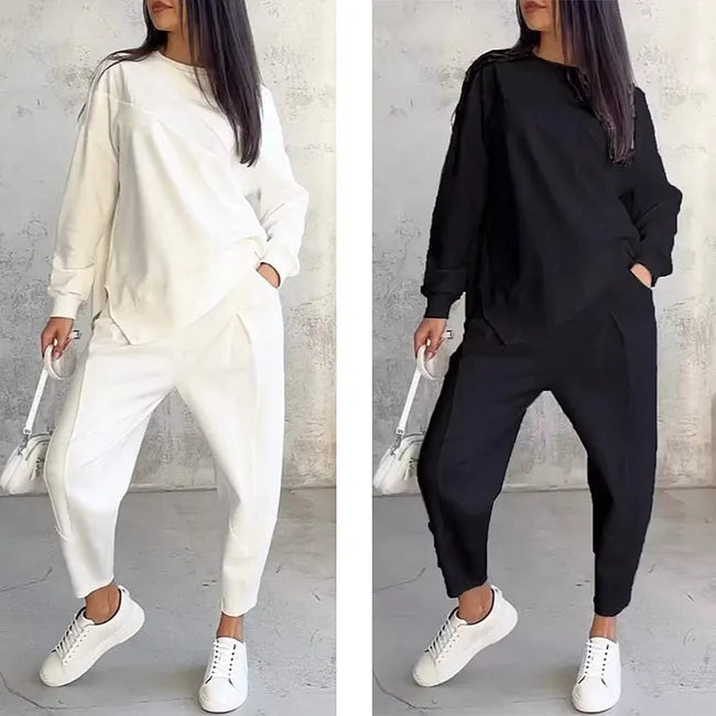 Tashia - Ensemble Décontracté Composé d'un Sweat à Manches Longues et d'un Pantalon de Jogging