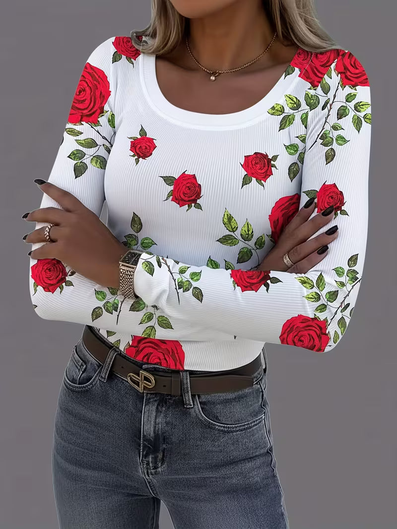 Rabiye - Haut À Imprimé Floral Et Encolure Carrée