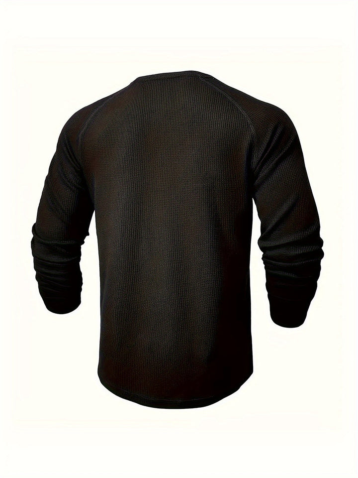 Jarik - T-shirt Henley À Manches Longues Texturé