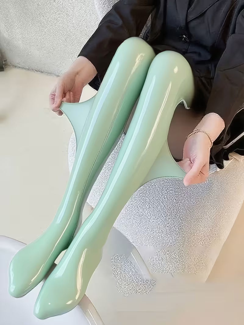 Bekah - Collants Extensibles Brillants Avec Pied