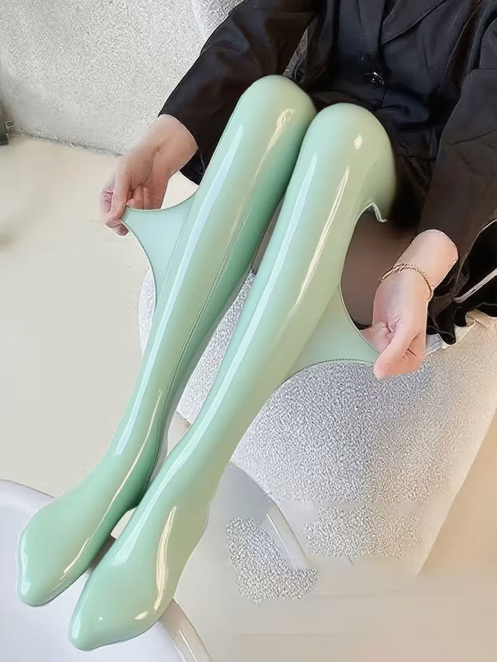 Bekah - Collants Extensibles Brillants Avec Pied